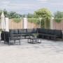 Conjunto de sofá de jardín 9 pcs Antracita Acero