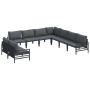 Conjunto de sofá de jardín 9 pcs Antracita Acero