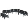 Conjunto de sofá de jardín 9 pcs Antracita Acero