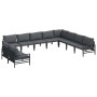 Conjunto de sofá de jardín 10 pcs Antracita Acero