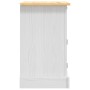 Mesita de noche Corona Range pino mexicano blanco 53x39x67 cm