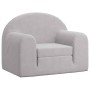 Sofá cama infantil felpa suave gris claro