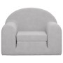 Sofá cama infantil felpa suave gris claro