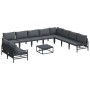 Conjunto de sofá de jardín 11 pcs Antracita Acero