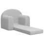 Sofá cama infantil felpa suave gris claro
