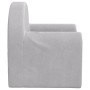 Sofá cama infantil felpa suave gris claro