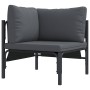 Conjunto de sofá de jardín 11 pcs Antracita Acero