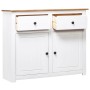 Aparador de madera maciza pino estilo Panamá blanco 93x40x80 cm by vidaXL, Sideboards - Ref: Foro24-282699, Price: 226,84 €, ...