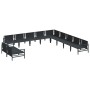 Conjunto de sofá de jardín 11 pcs Antracita Acero