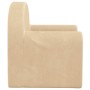 Sofá cama infantil de felpa suave color crema