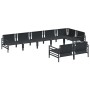 Conjunto de sofá de jardín 8 pcs Antracita Acero
