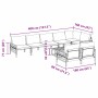 Conjunto de sofá de jardín 9 pcs Antracita Acero