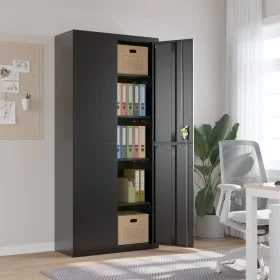 Black steel filing cabinet 90x40x200 cm by vidaXL, Filing cabinets - Ref: Foro24-339762, Price: 357,08 €, Discount: %
