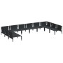 Conjunto de sofá de jardín 10 pcs Antracita Acero