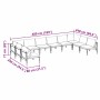 Conjunto de sofá de jardín 10 pcs Antracita Acero