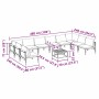 Conjunto de sofá de jardín 11 pcs Antracita Acero
