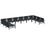 Conjunto de sofá de jardín 10 pcs Antracita Acero