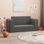 Sofá cama de niños 2 plazas felpa suave gris antracita