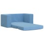 Sofá cama de niños 2 plazas felpa suave azul