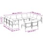 Conjunto de sofá de jardín 11 pcs Antracita Acero
