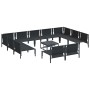 Conjunto de sofá de jardín 12 pcs Antracita Acero