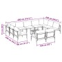 Conjunto de sofá de jardín 12 pcs Antracita Acero
