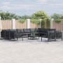 Conjunto de sofá de jardín 12 pcs Antracita Acero