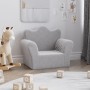 Sofá para niños felpa suave gris claro
