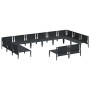 Conjunto de sofá de jardín 12 pcs Antracita Acero