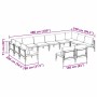 Conjunto de sofá de jardín 12 pcs Antracita Acero