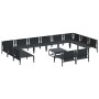 Conjunto de sofá de jardín 13 pcs Antracita Acero