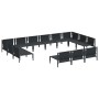 Conjunto de sofá de jardín 13 pcs Antracita Acero