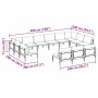 Conjunto de sofá de jardín 13 pcs Antracita Acero