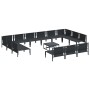 Conjunto de sofá de jardín 14 pcs Antracita Acero