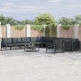 Conjunto de sofá de jardín 11 pcs Antracita Acero