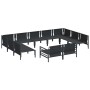 Conjunto de sofá de jardín 11 pcs Antracita Acero