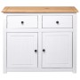 Aparador de madera maciza pino estilo Panamá blanco 93x40x80 cm by vidaXL, Sideboards - Ref: Foro24-282699, Price: 226,84 €, ...