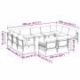 Conjunto de sofá de jardín 11 pcs Antracita Acero