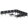 Conjunto de sofá de jardín 12 pcs Antracita Acero