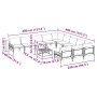 Conjunto de sofá de jardín 12 pcs Antracita Acero