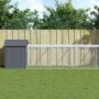 Chicken cage with corral gray galvanized steel 117x813x123 cm by vidaXL, Cages and habitats for small animals - Ref: Foro24-3...