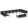 Conjunto de sofá de jardín 12 pcs Antracita Acero