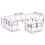 Conjunto de sofá de jardín 12 pcs Antracita Acero