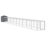 Jaula gallinas con corral acero galvanizado gris 117x1221x123cm de vidaXL, Jaulas y habitáculos para animales pequeños - Ref:...