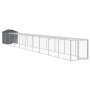 Chicken coop with galvanized steel gray enclosure 117x1017x123cm by vidaXL, Cages and habitats for small animals - Ref: Foro2...
