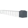 Chicken coop with galvanized steel gray enclosure 117x1017x123cm by vidaXL, Cages and habitats for small animals - Ref: Foro2...