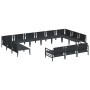Conjunto de sofá de jardín 13 pcs Antracita Acero