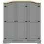 Armario madera de pino Mexicano estilo Corona gris 3 puertas