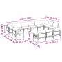 Conjunto de sofá de jardín 13 pcs Antracita Acero