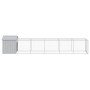 Gallinero con corral acero galvanizado gris claro 117x609x123cm von vidaXL, Käfige und Lebensräume für Kleintiere - Ref: Foro...
